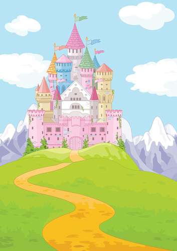 Fairy Castle Edible Icing Image - Click Image to Close